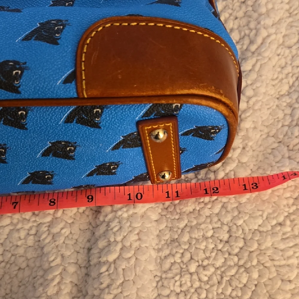 Dooney & Bourke Blue and Brown Carolina Panthers Structured Tote - Picture 10 of 12